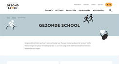 Desktop Screenshot of gezondeschool.be